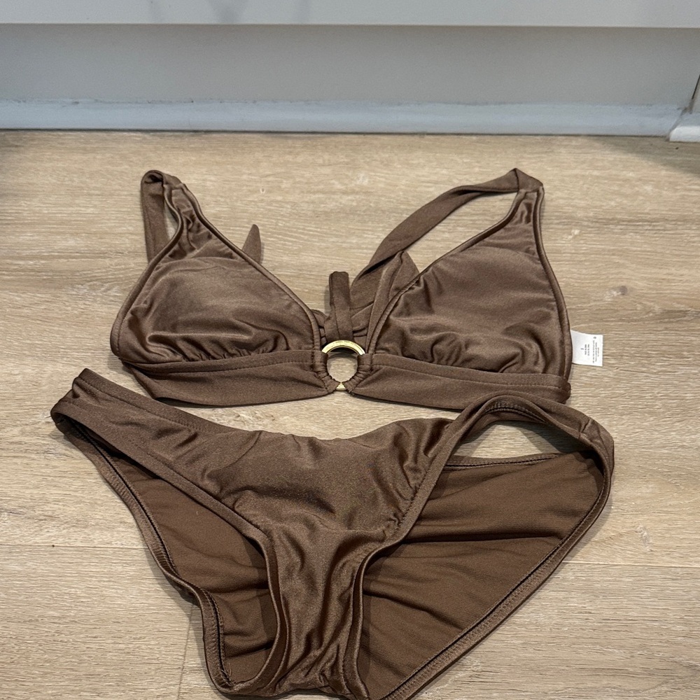 Mossimo Supply Co. Chocolate Brown Bikini Set